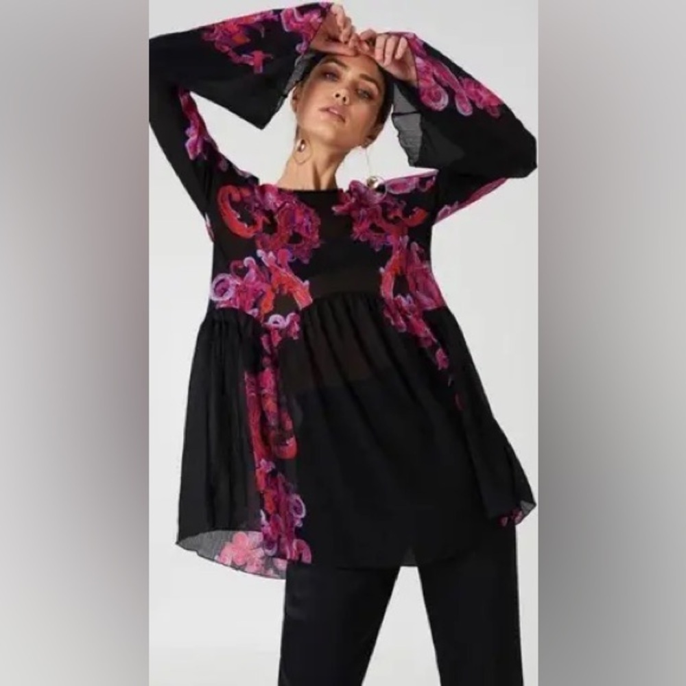 Free People Symphony Printed Slip Dress Size XS - Picture 6 of 6